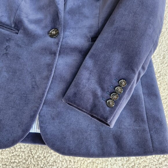 NWOT J. Crew Velvet Parke Blazer Blue - Picture 10 of 12